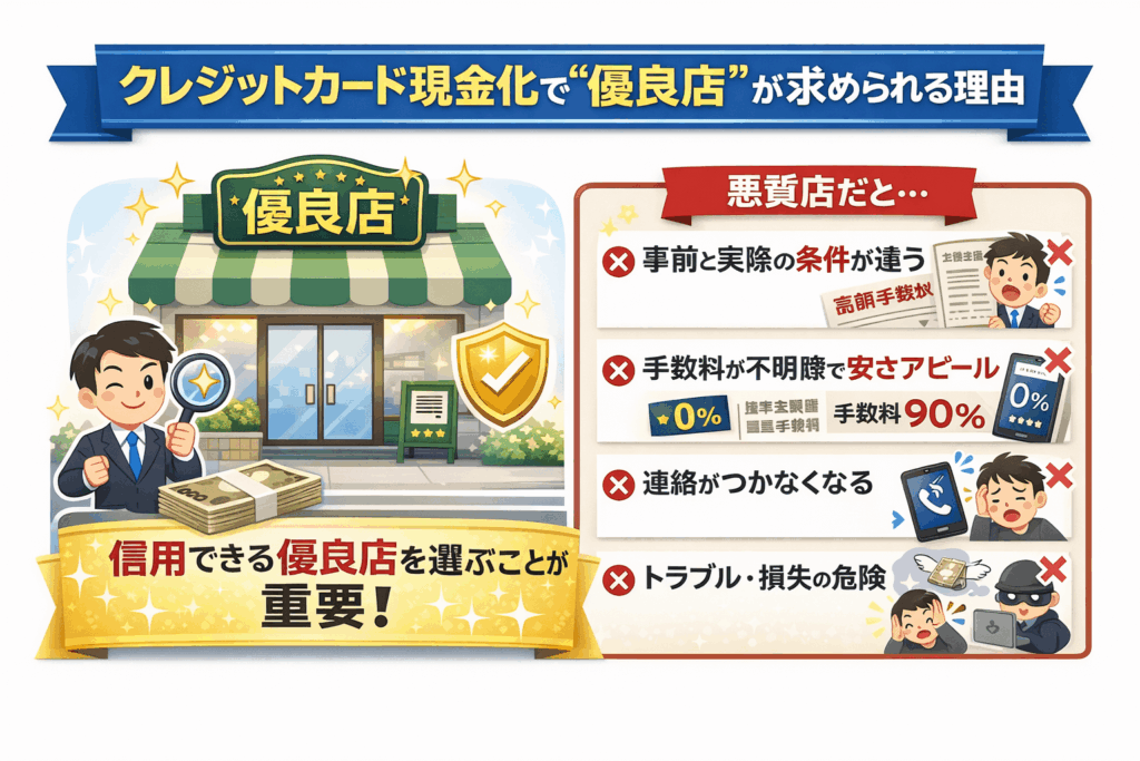 クレジットカード現金化で“優良店”が求められる理由